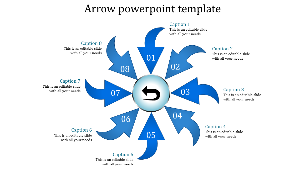 arrows powerpoint templates-arrows powerpoint templates-BLUE